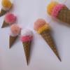 Handmade ice cream pom-pom garland