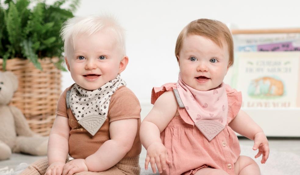 picture of babies wearing Leopard Spot & Rainbow Rose