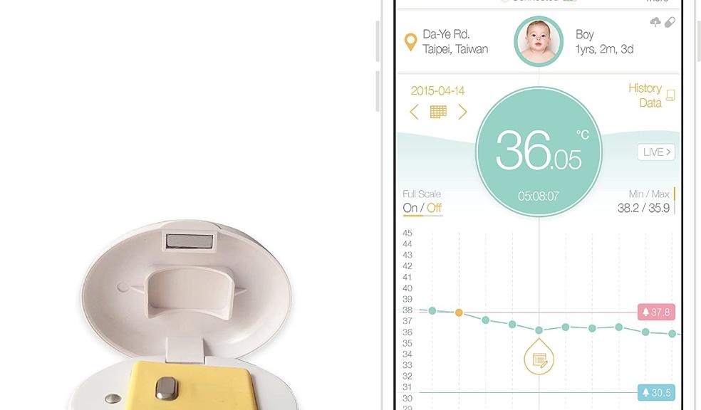 Picture of the new smart body temperature measuring patch