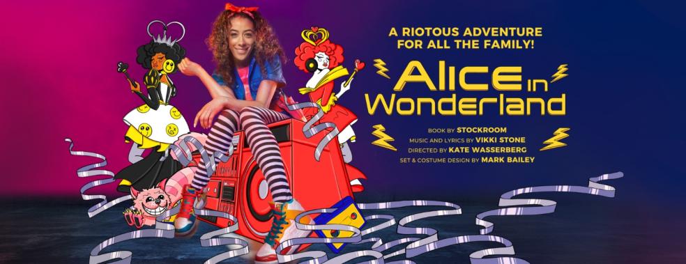 picture of a poster for Alice in Wonderland at The Theatre Royal Plymouth