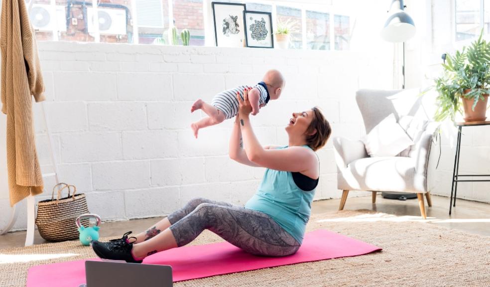 picture of mum and baby exercising