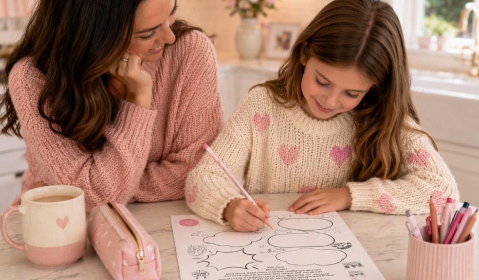 Parent helping child with friendship problems using a printable worksheet, supporting emotional wellbeing and confidence in tweens picture of Parent helping child with friendship problems using a printable worksheet, supporting emotional wellbeing and confidence in tweens