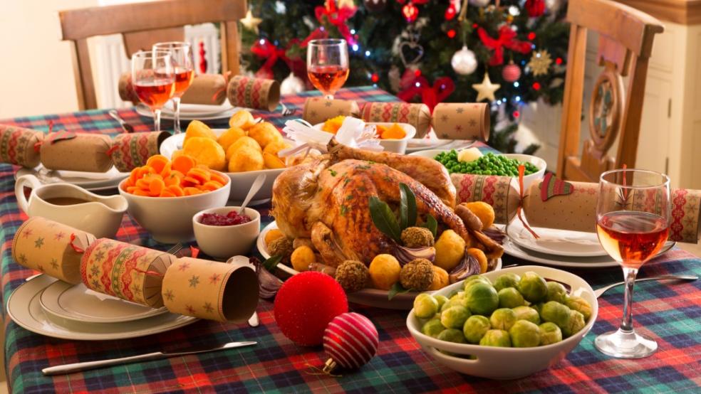 picture of a Christmas dinner
