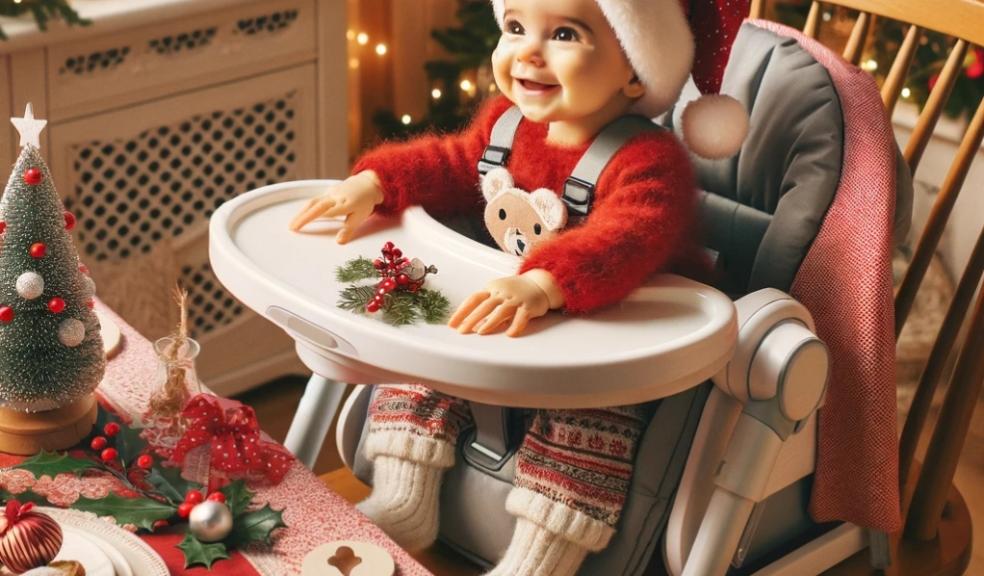 picture of baby led weaning at Christmas
