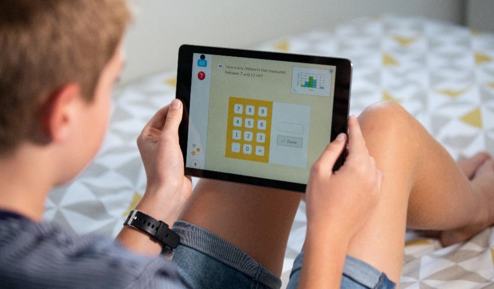 picture of a child using the Doodle learning app
