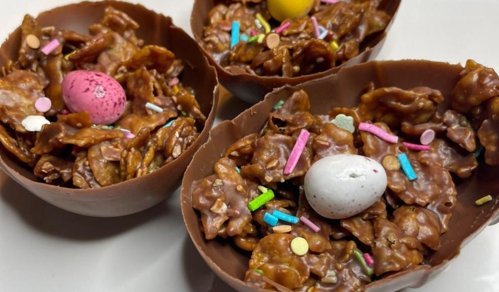 picture of Easter chocolate cornflake cake nests