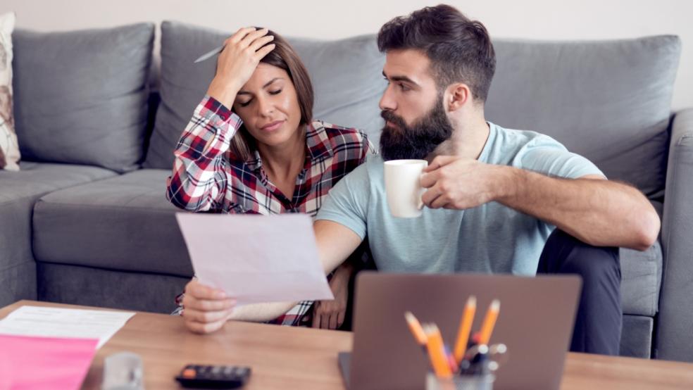 picture of a Family in debt