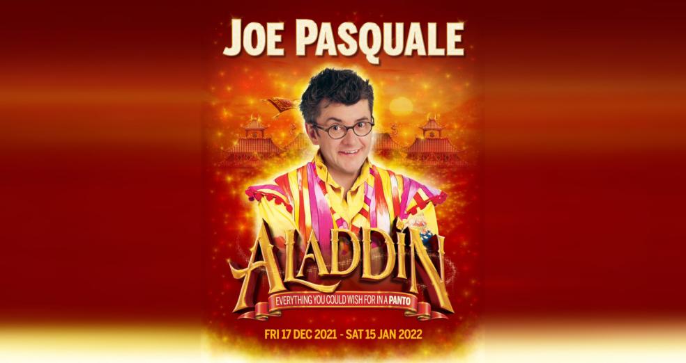 Picture of Joe Pasquale staring in Aladdin at the Theatre Royal Theatre Plymouth