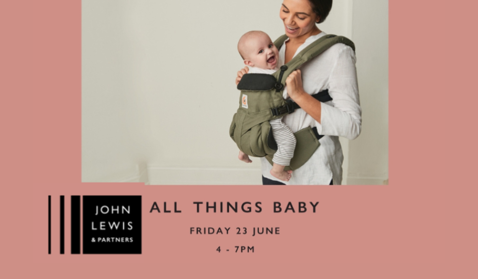 picture of a poster for John Lewis All things baby event