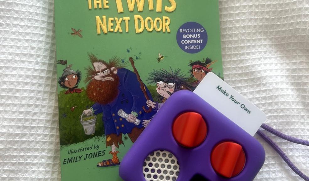 picture of the Twits Next Door book with a Yoto mini player