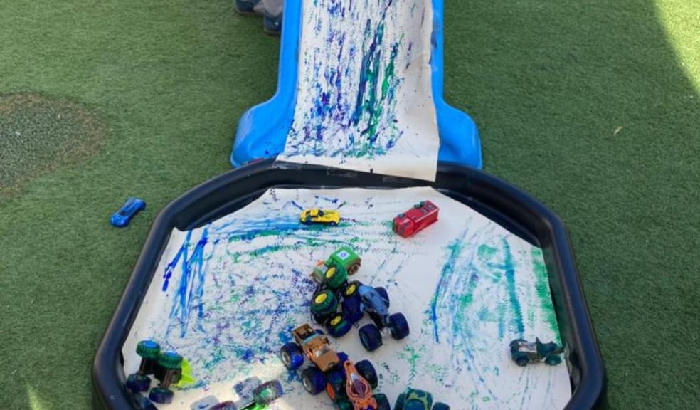 picture of Monster truck slide painting