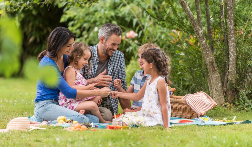 Family enjoying a picnic in a park