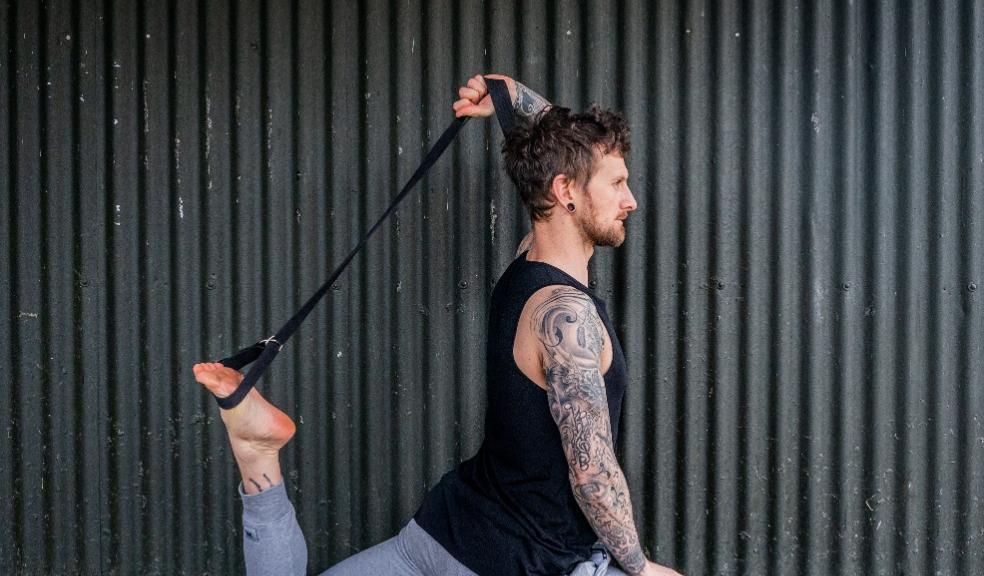 Picture of a man doing yoga