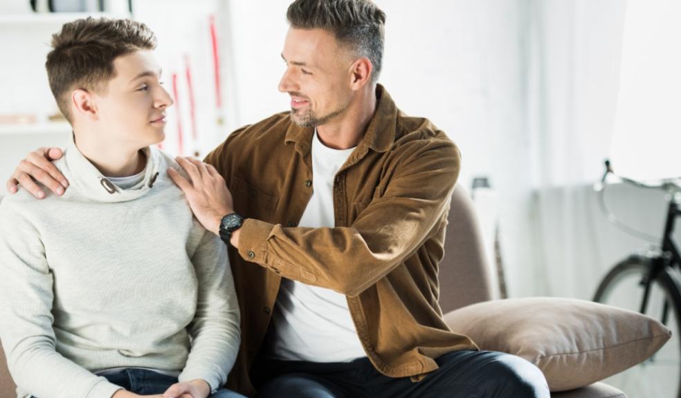 picture of a Teen boy at home with his dad