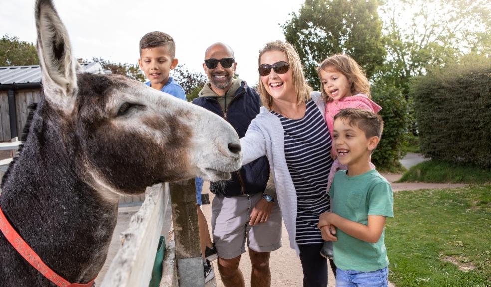 picture of a family at The Donkey Sanctuary Sidmouth