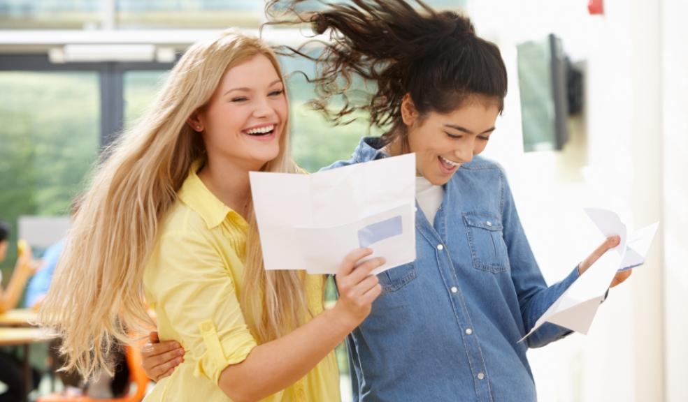 Picture of pupils celebrating exam results