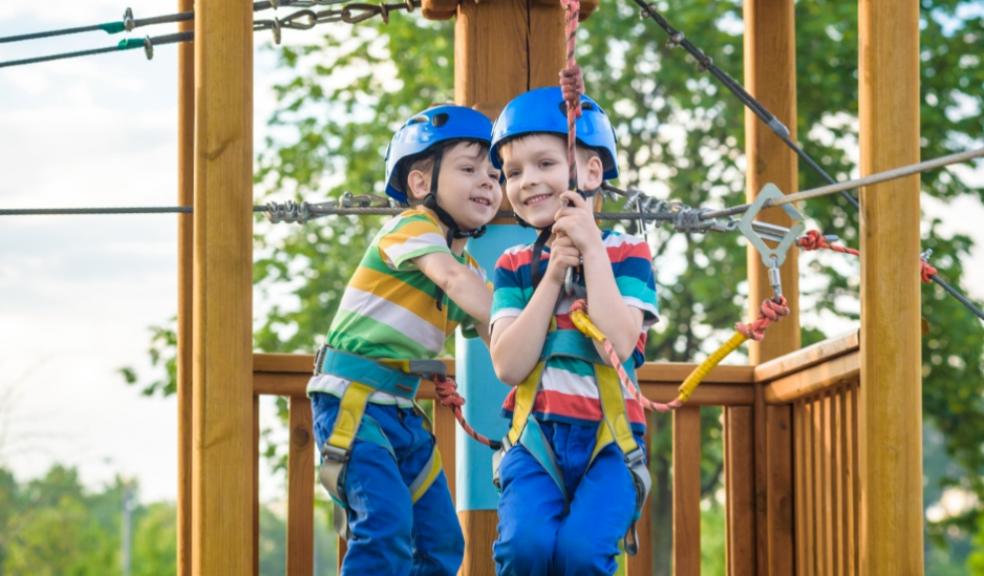 picture of children having fun at an adventure playground
