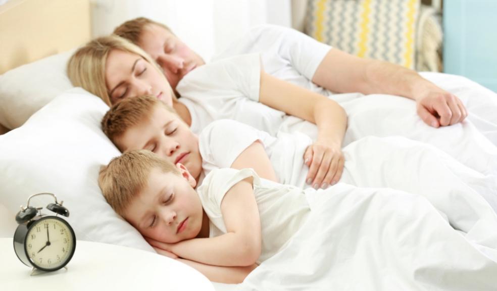 picture of a family sleeping