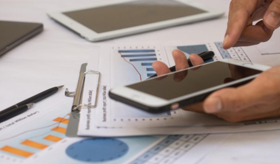 picture of someone working from home on a smartphone