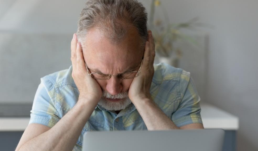 picture of a frustrated baby boomer