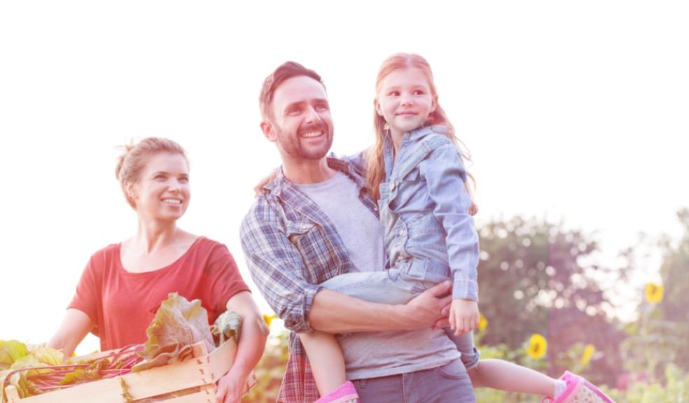 picture of an eco concious happy family