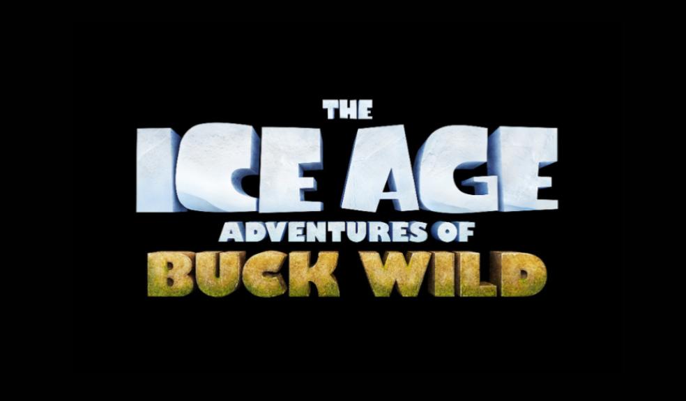 picture of the logo for the ice age adventures of buck wild disney film