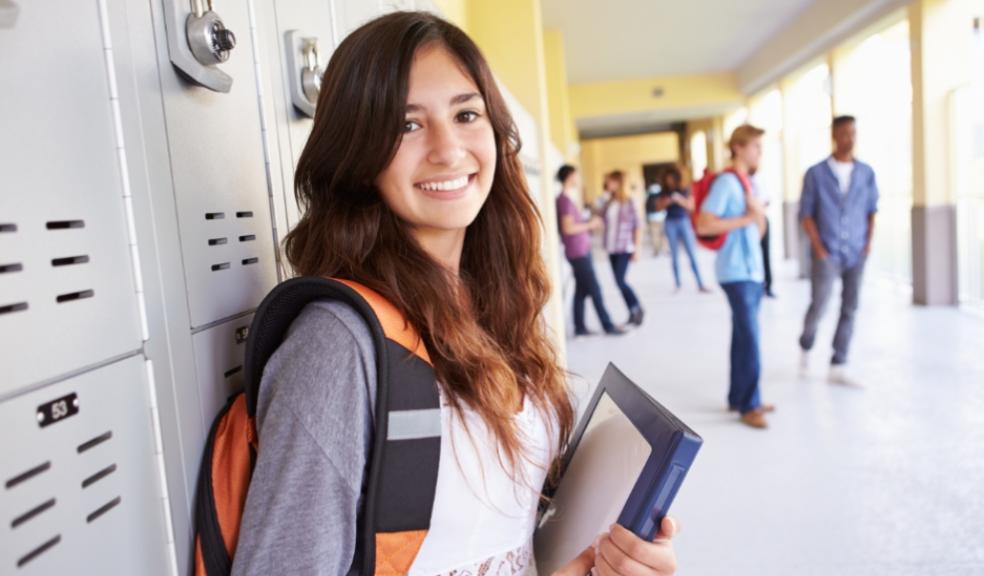 picture of girl starting secondary school