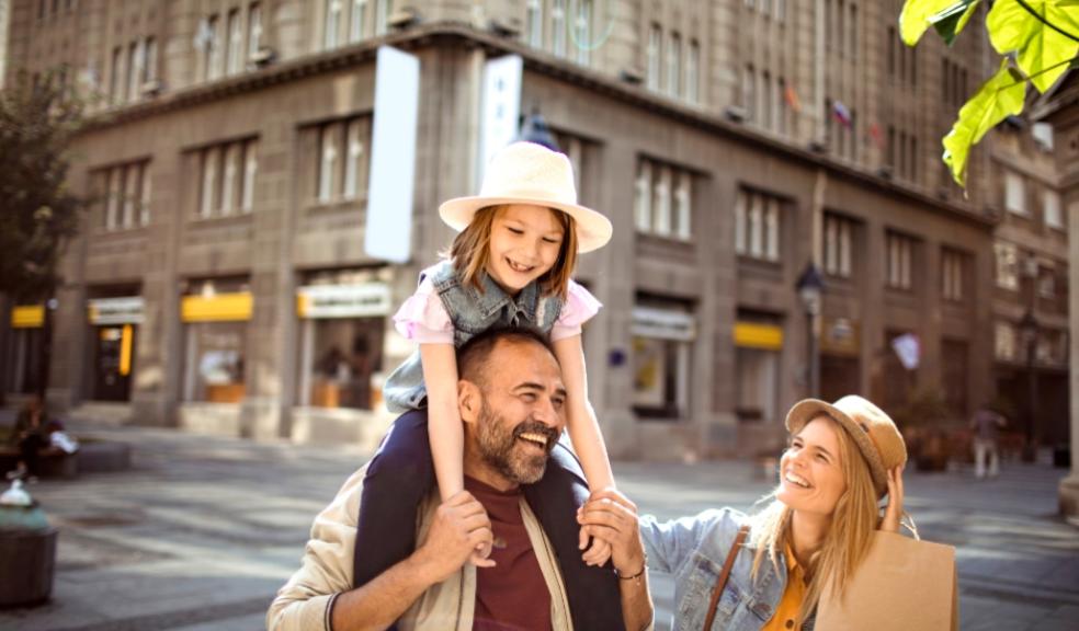 picture of a family out shopping
