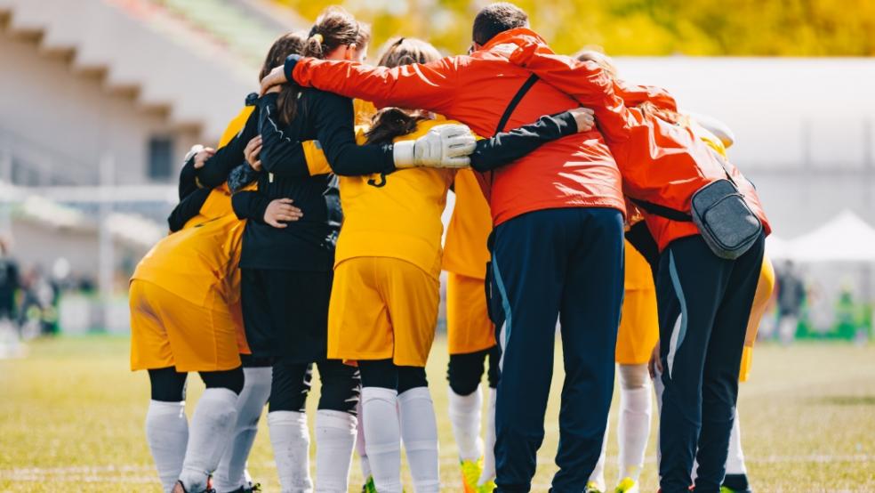 picture of girls playing football