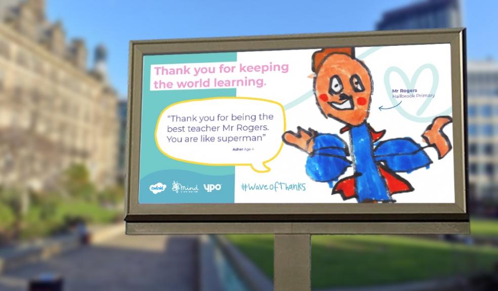 Picture of wave of thank campaign board