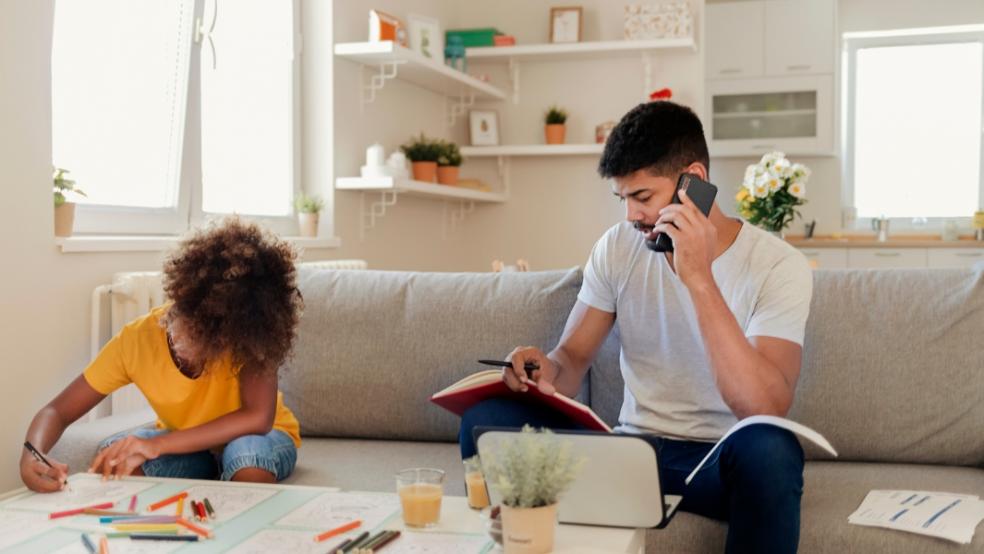 picture of a working family