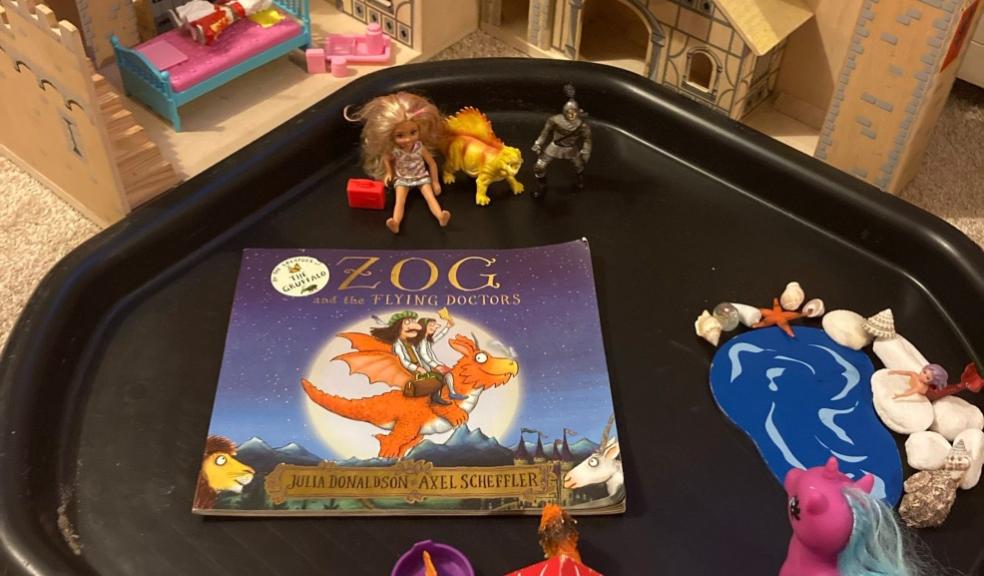 picture of Zog and the flying doctors tuff tray