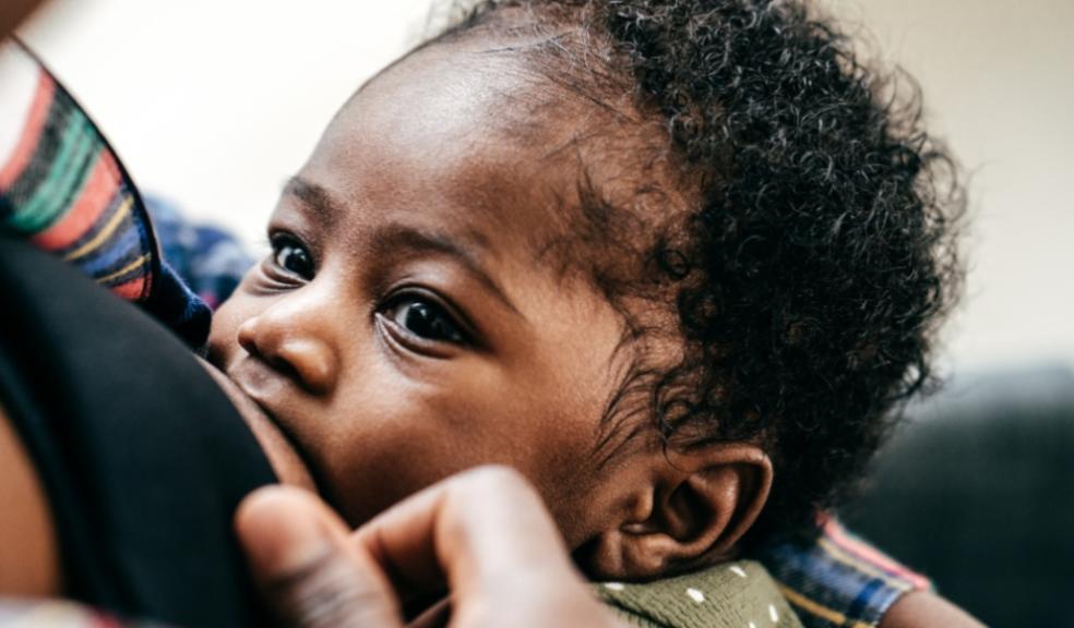 picture of a breastfeeding baby