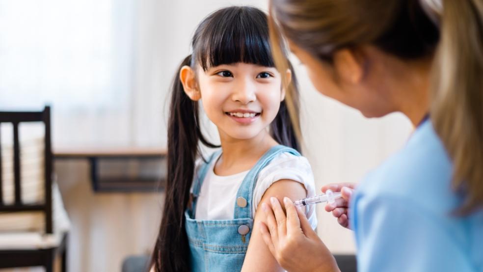 picture of a child getting a vaccine