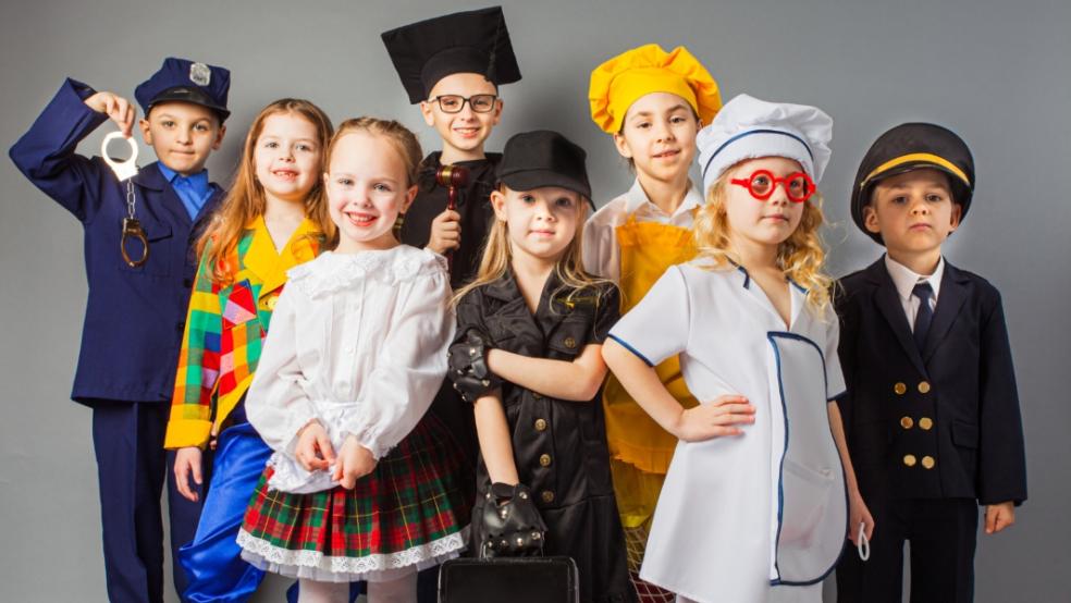 picture of children dressing up