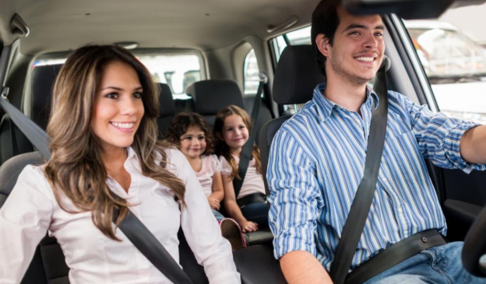 family in a car picture of a family in a car