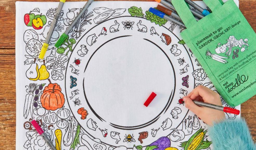 picture of eat sleep doodle food placemat