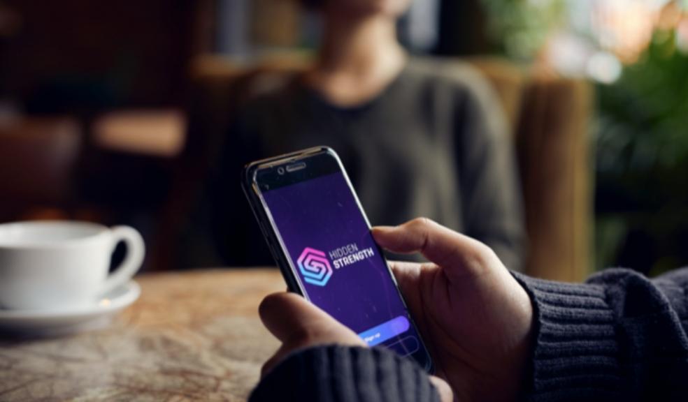Picture of a smart phone with the Hidden strength app on it