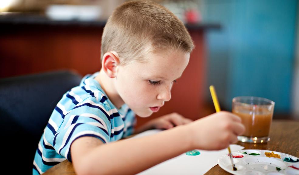 Picture of a boy painting