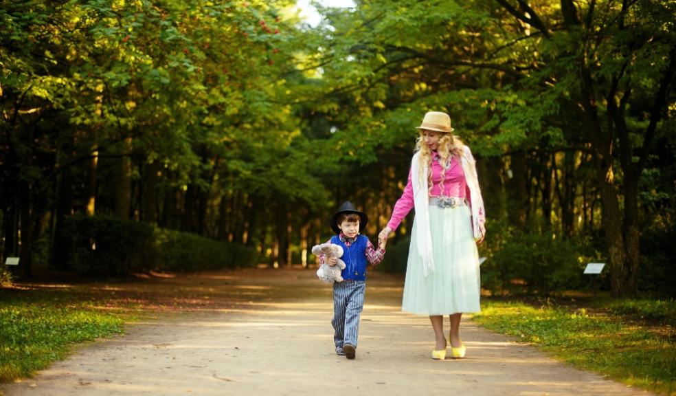 picture of mum and child on a walk