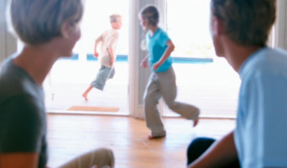 picture of parents looking at children