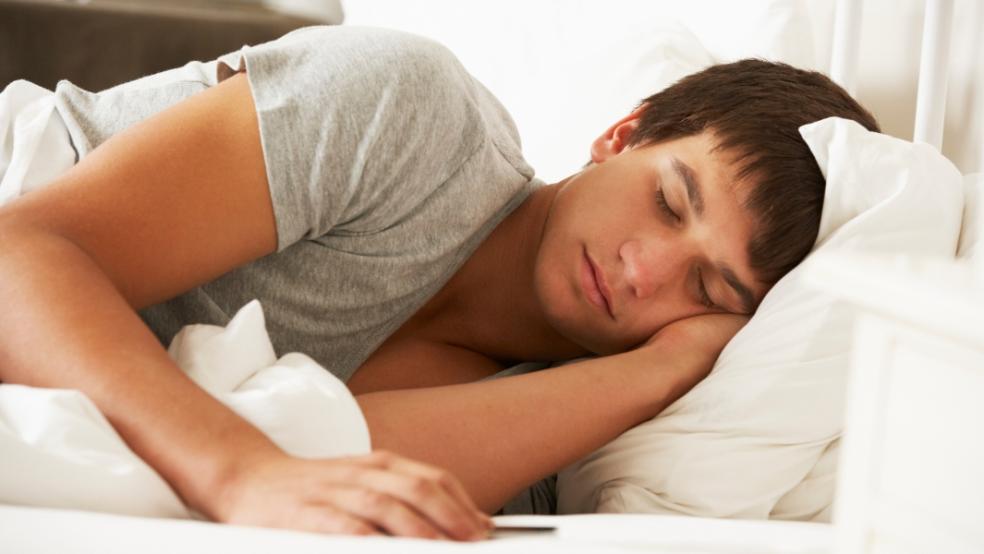 picture of a teen asleep