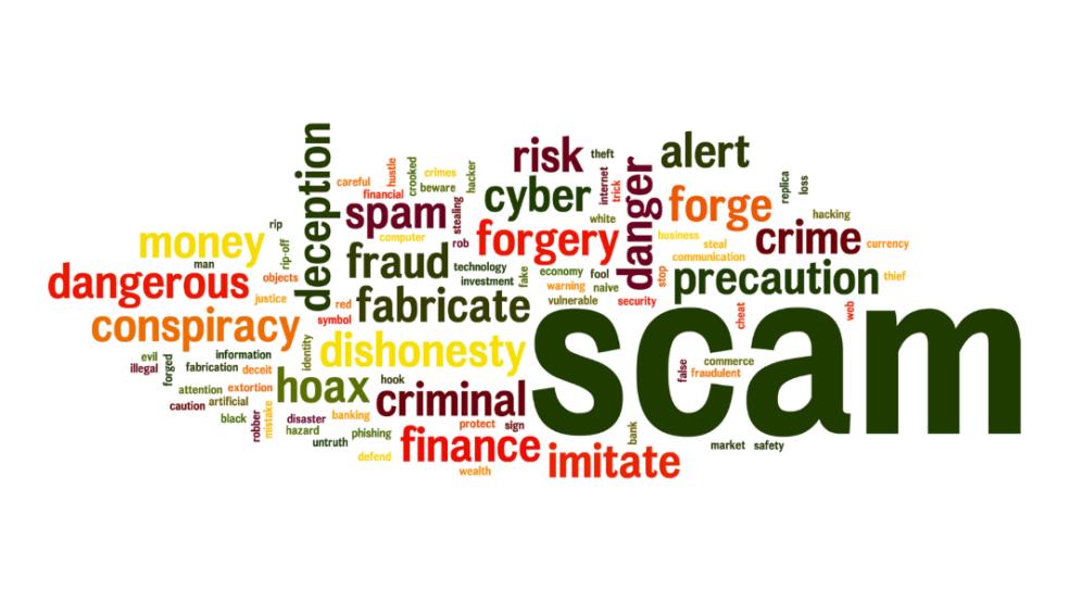 picture of scam text