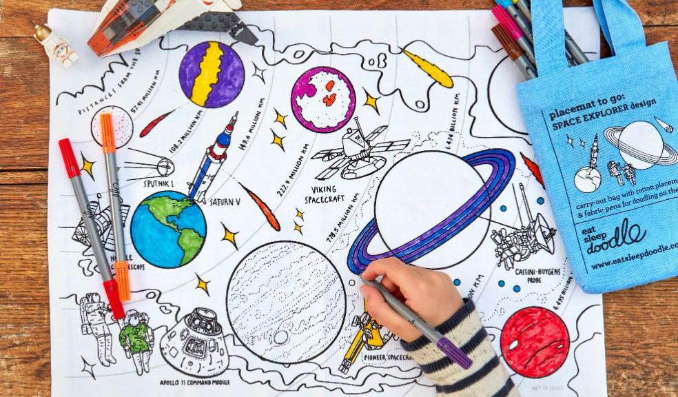 picture of space explorer placemat to go