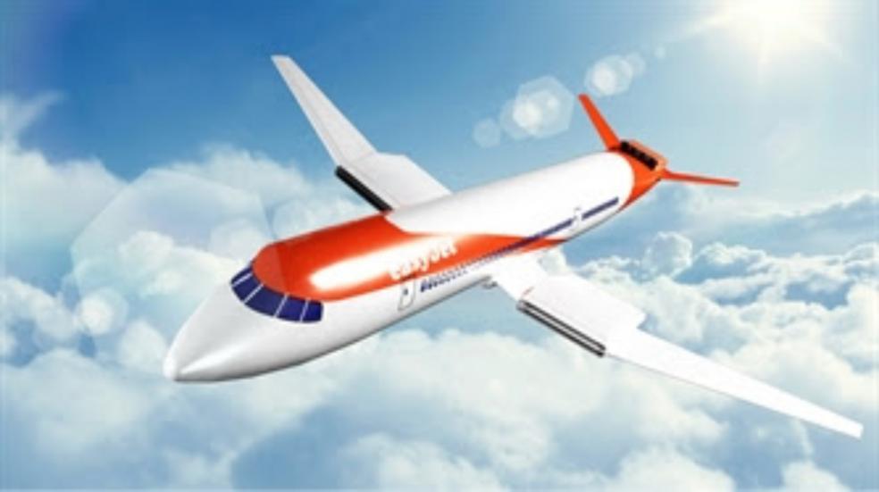 picture of an easy jet aeroplane