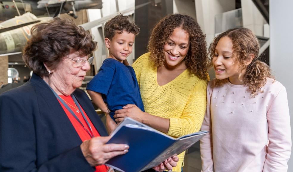 picture of a family at the imperial war museum