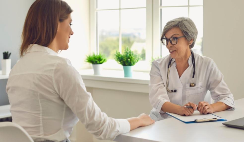 picture of a woman at a menopause clinic