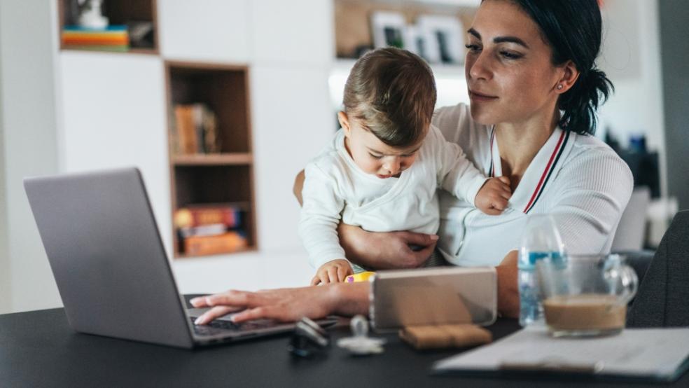 picture of a working mum