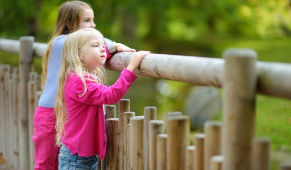 Picture of two sisters at a zoo