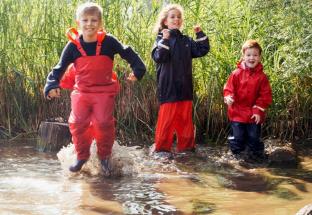 picture of children on a muddy walk